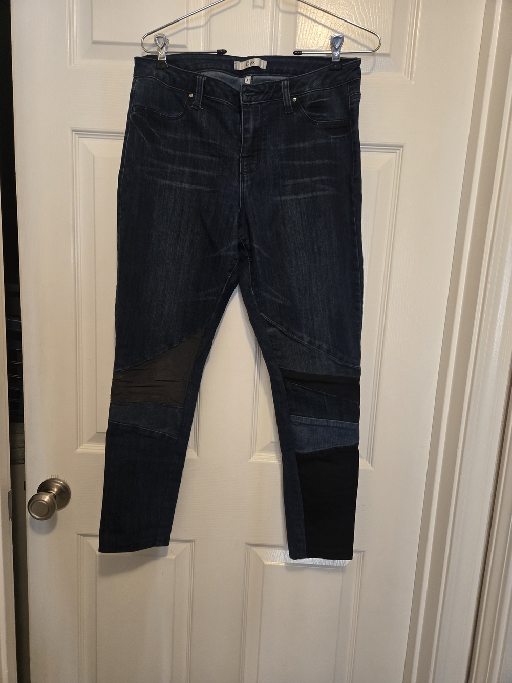 Dex Women’s Dark Blue Skinny Jeans with Patch Panels